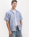 Camisa Azul Relaxed,AZUL MARINO