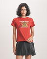 Playera Beige Texto,ROJO