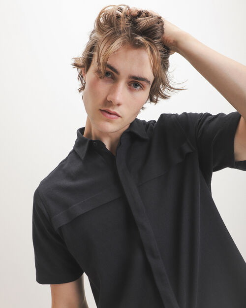 Camisa Negra Tejida