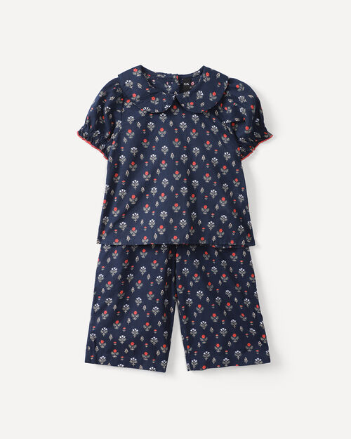 Conjunto Azul Estampado