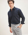 Camisa Fit Regular Azul,AZUL MARINO