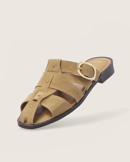 Sandalias Destalonada Caqui