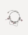 Pulsera Plata Charms,PLATEADO P4