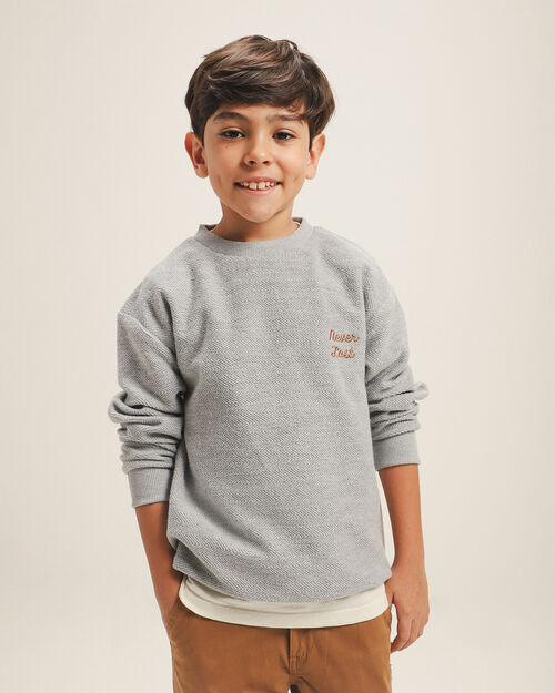 Sudadera Gris Fit Relaxed