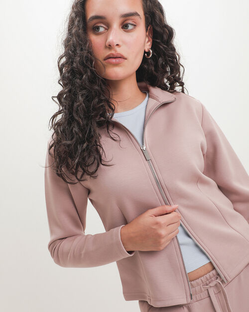 Sudadera Rosa Zipper