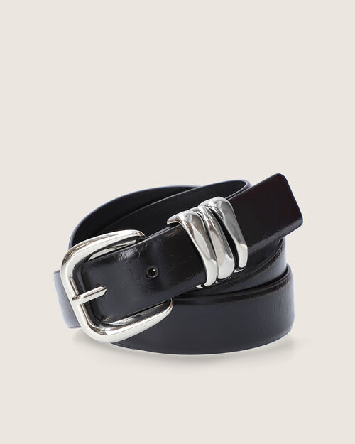 Cinturón Negro Con Hebilla