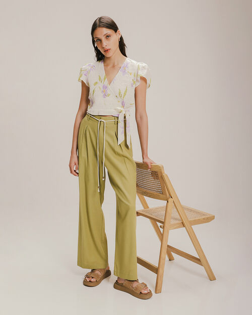 Pantalón Fluido Verde