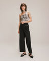 Pantalón Fit Straight Bolsas,NEGRO
