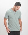 Polo Verde Slim,VERDE EMPOLVADO