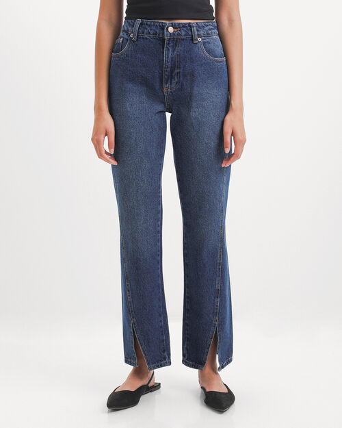 Jeans Straight Aberturas