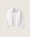 Camisa Aplicaciones Lentejuelas,BLANCO