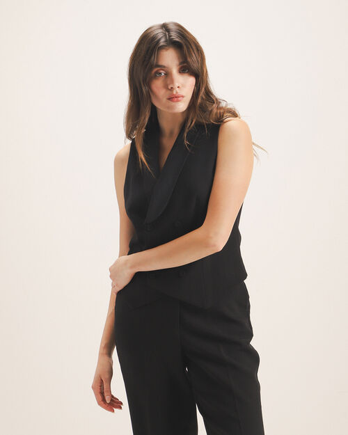 Chaleco Solapa Negro