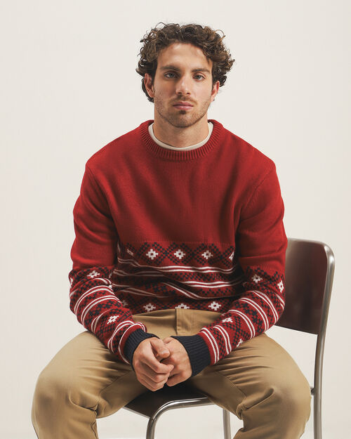 Su&eacute;ter Rojo Tejido