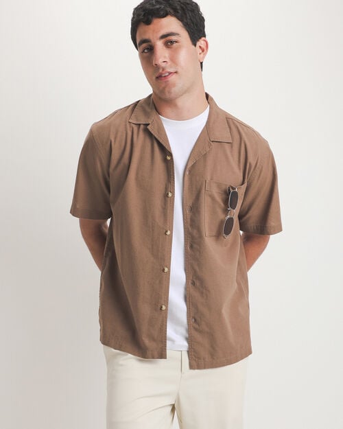 Camisa Caf&eacute; Bolsillo