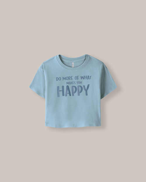 Playera Azul Con Estampado