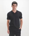 Polo Slim B&aacute;sica,NEGRO