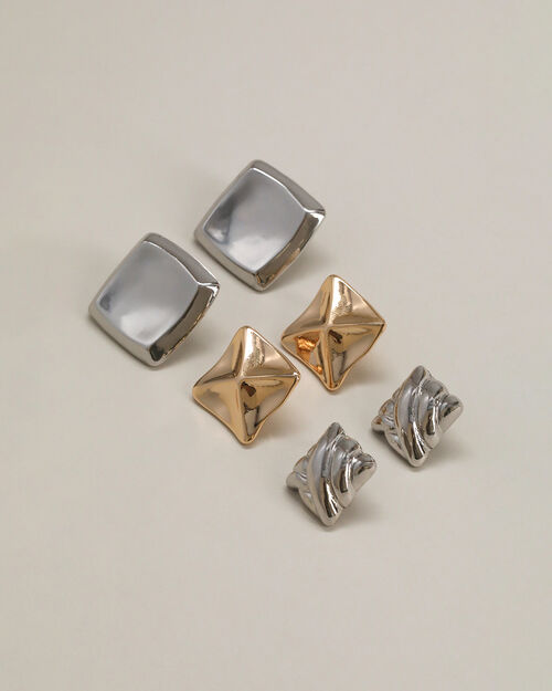 Set Aretes Cuadrados