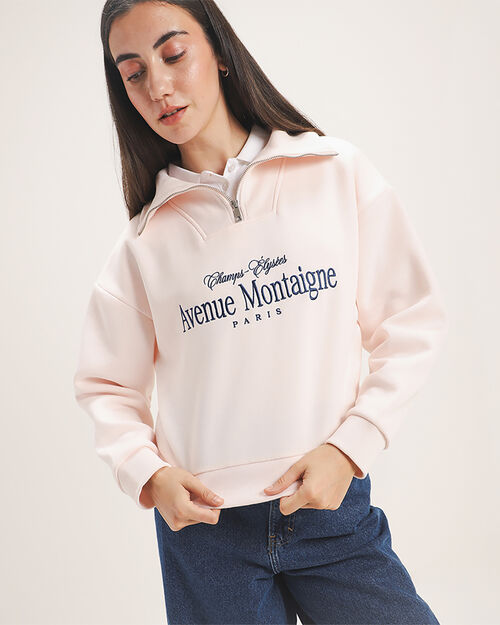 Sudadera Rosa Cerrada