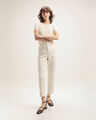 Pantalón Beige Pinzas,CREMA