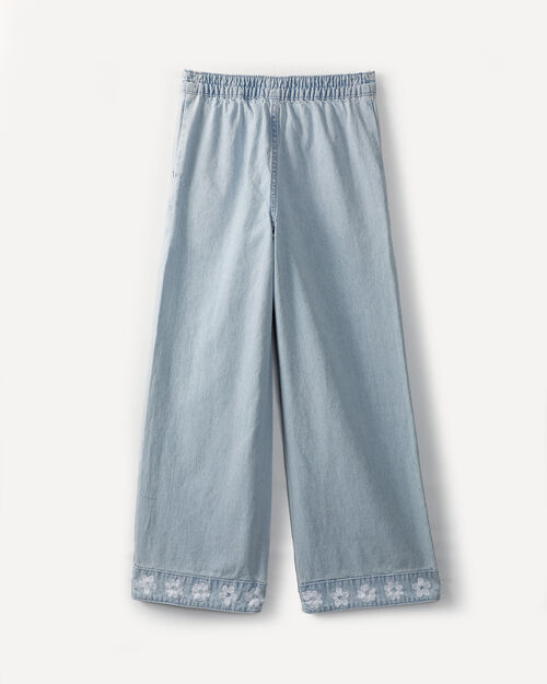 Jeans Wide Leg Bordado