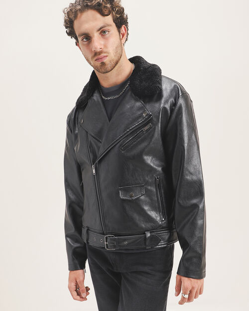 Chamarra Negra Biker