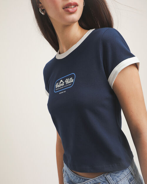 Crop Top Azul Ringer