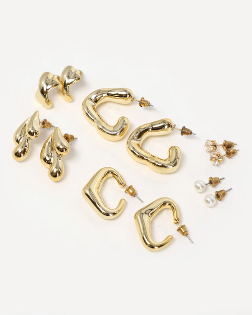 Pack De Aretes Dorados