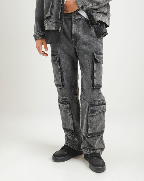 Jeans Fit Straight Cargo
