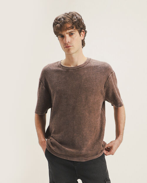 Playera Fit Relaxed Café