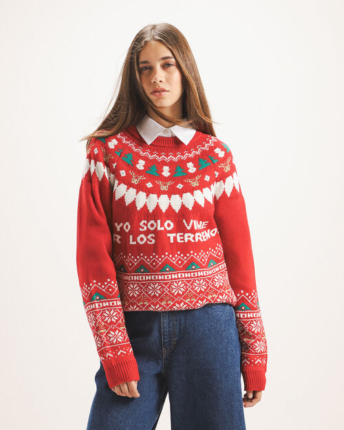 Suéter Rojo Navideño