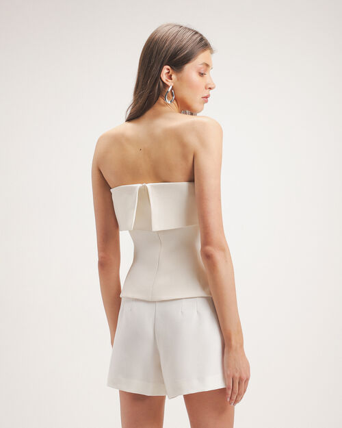Top Blanco Strapless