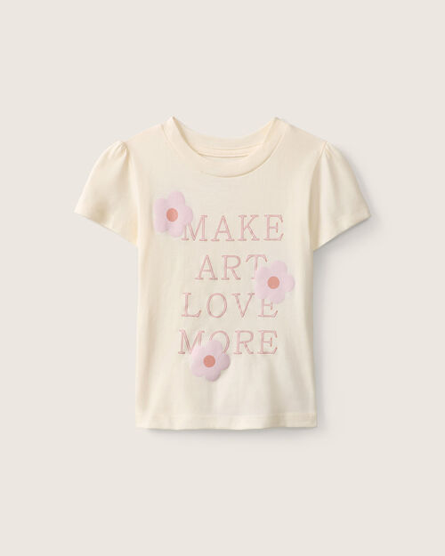 Playera Beige Flores