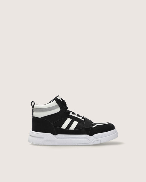 Tenis Bota Blanco Y Negro