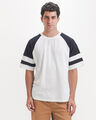 Playera Contraste Oversize,BLANCO HUESO