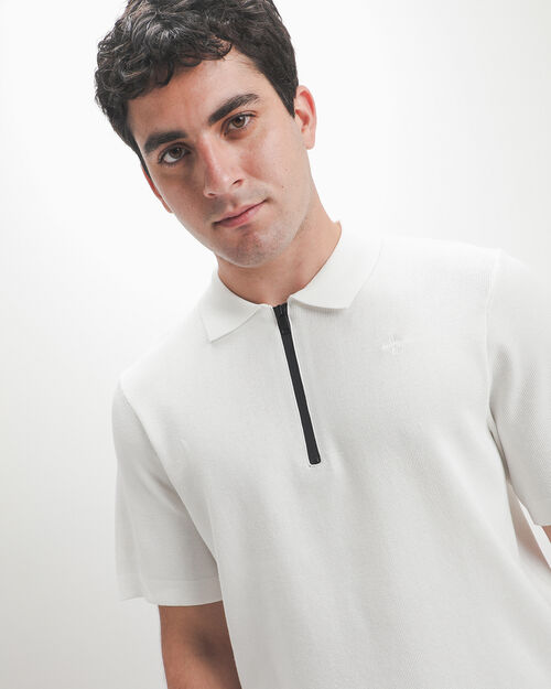 Polo Tejida Blanca