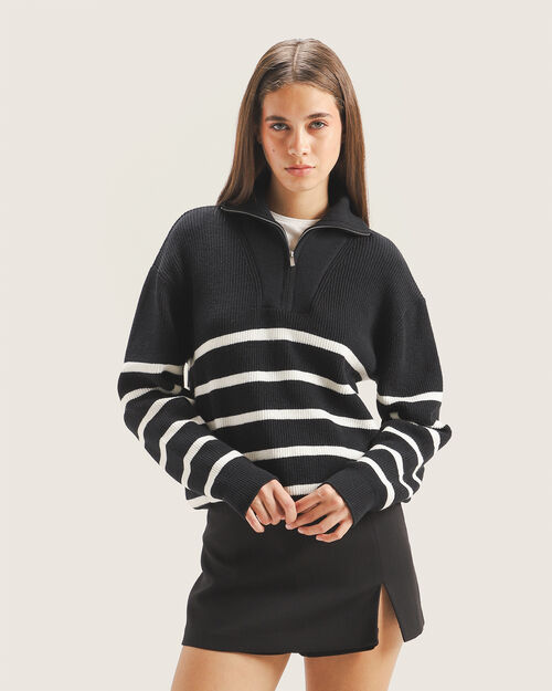 Suéter Negro Zipper