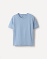 Playera Relaxed Blanca,AZUL PASTEL