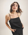 Blusa Tirantes Con Brillo,NEGRO