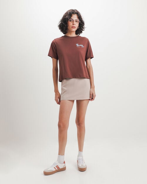 Short Falda Caf&eacute;