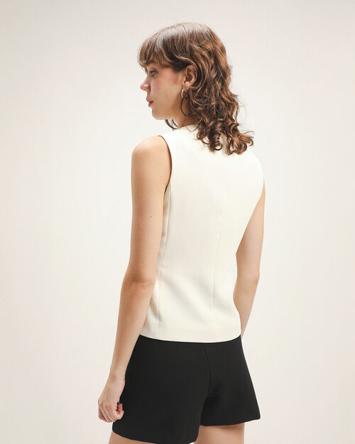 Chaleco Blanco Botones
