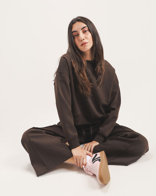 Sudadera Café Sólida