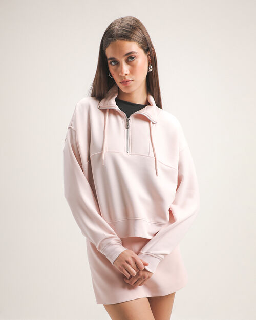 Sudadera Rosa Cerrada