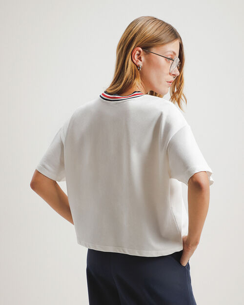 Playera Blanca Contraste