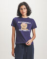 Playera Beige Texto,AZUL INDIGO