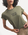 Playera Beige Gr&aacute;fico,VERDE CACTUS