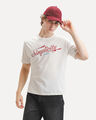 Playera Verde Gr&aacute;fico,BLANCO HUESO