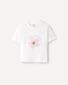 Playera Flor Boxy,BLANCO