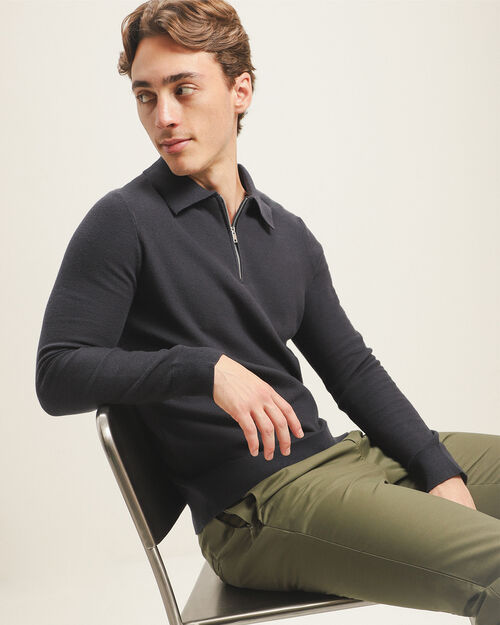 Suéter Polo Azul