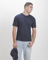 Playera Gris B&aacute;sica,AZUL MARINO