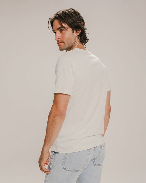 Playera Estampada Blanca